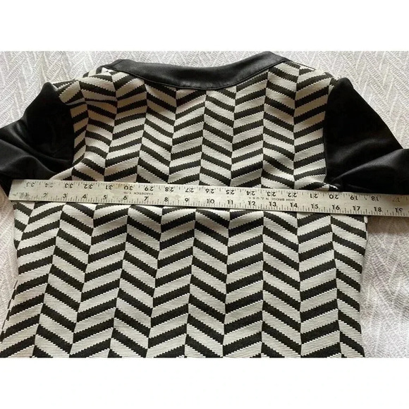 Picadilly Blazer Women’s XS Vintage 90’s Y2K Black  White Chevron Made In Canada - Picture 11 of 13